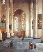 LORME, Anthonie de Interior of the St Laurenskerk in Rotterdam g oil painting